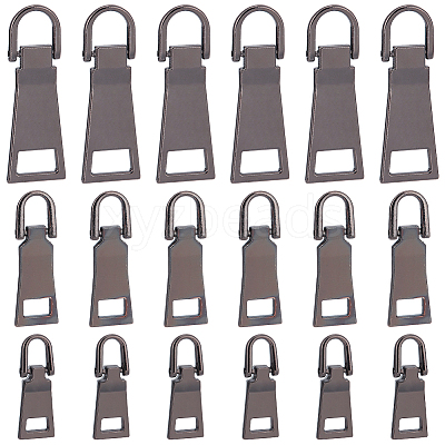 18Pcs 3 Styles Alloy Zipper Pull Tabs FIND-CY0001-83B-1