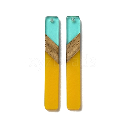 Opaque Resin & Walnut Wood Big Pendants RESI-D060-C-1