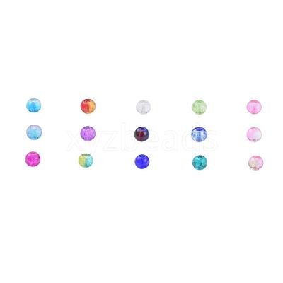 Spray Painted Crackle Glass Beads CCG-JQ0001-01-4mm-1