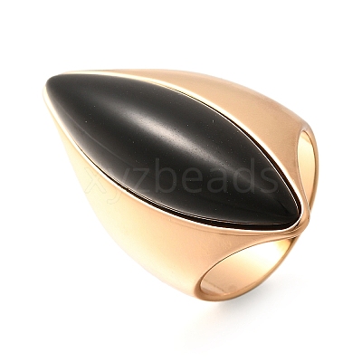Resin Horse Eye Finger Rings RJEW-R006-01G-03-1