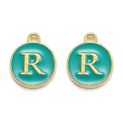 Golden Plated Alloy Enamel Charms LS-ENAM-Q437-15R-1