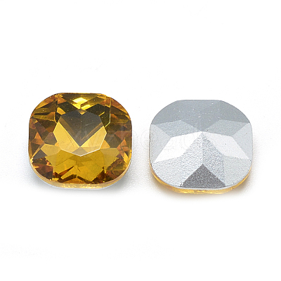 Pointed Back Glass Rhinestone Cabochons RGLA-T032-10x10mm-22-1