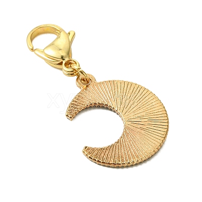 5Pcs Alloy Enamel Moon Star Planet Pendant Decorations HJEW-JM02856-1