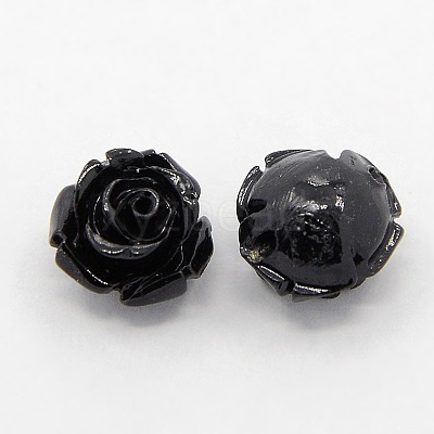 Synthetic Coral 3D Flower Rose Beads CORA-A006-15mm-047-1