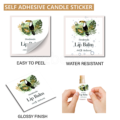 80Pcs 8 Styles Lip Balm DIY Label Sticker DIY-CP0007-95T-1