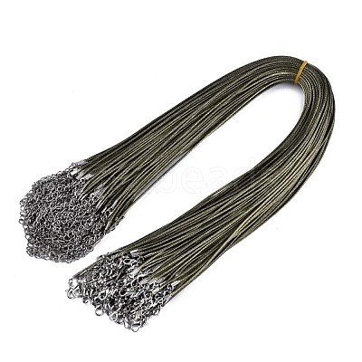 Waxed Cotton Cord Necklace Making MAK-S034-020-1