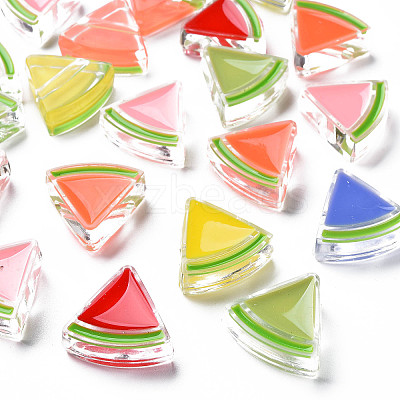Transparent Enamel Acrylic Beads X-TACR-S155-001-1