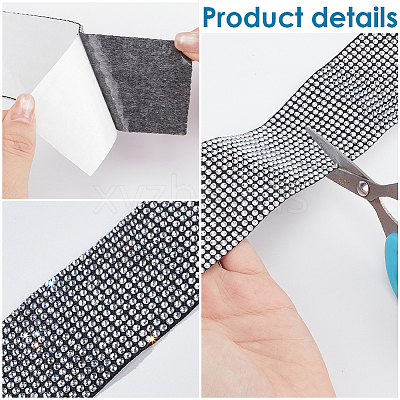 2Pcs Resin Rhinestone Glue Non-slip Car Door Stickers AJEW-GF0013-31B-1