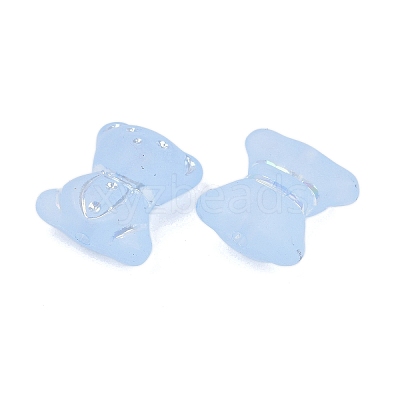 Frosted Transparent Acrylic Beads OACR-P029-20B-04-1