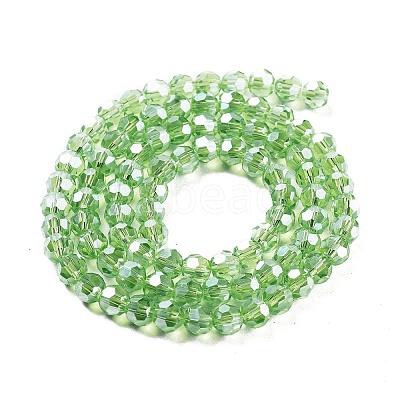 Electroplate Transparent Glass Beads Strands EGLA-A035-T6mm-A09-1
