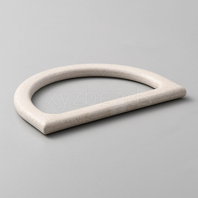 D Shaped Plastic Imitation Wood Bag Handles FIND-WH0111-301A-1