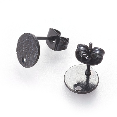304 Stainless Steel Ear Stud Findings STAS-O119-15B-B-1