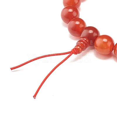 Natural Carnelian Round Beads Stretch Bracelet BJEW-JB07235-04-1