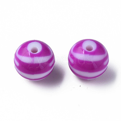 Opaque Striped Acrylic Beads MACR-S373-27B-02-1