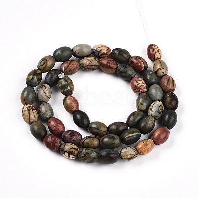 Natural Picasso Jasper/Polychrome Jasper Beads Strands G-N346-02B-05-1