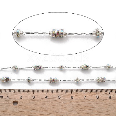 Handmade Glass Beads & Rhinestone Chains CHS-L028-01P-02-1