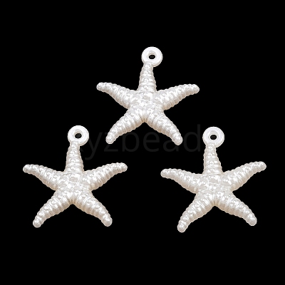 ABS Plastic Imitation Pearl Pendants KY-G035-01A-1