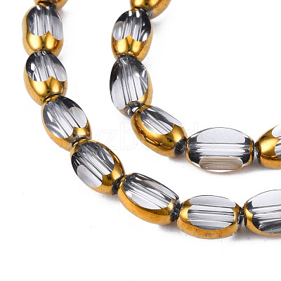 Electroplate Glass Beads Strands EGLA-N008-015-1
