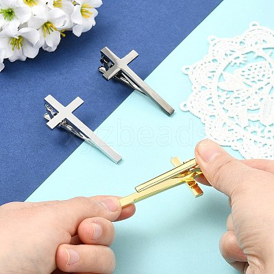 3Pcs 3 Colors Brass Tie Clips BUTT-CJ0001-11-1