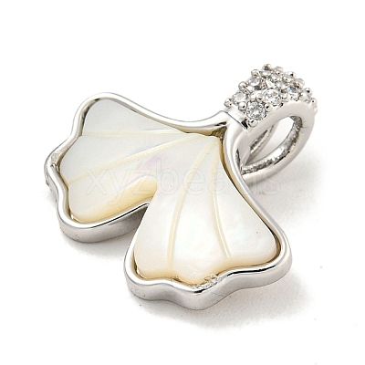 Brass Micro Pave Clear Cubic Zirconia Pendants KK-P275-19P-1