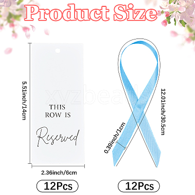 12Pcs Paper Seat Reserved Sign Hanging AJEW-SP0004-48A-1
