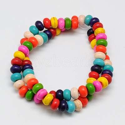 Synthetic Turquoise Beads Strands TURQ-G109-6x4mm-09-1