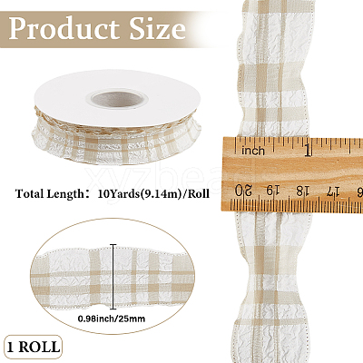 Cloth Plaid Ribbon OCOR-WH20071-001C-1