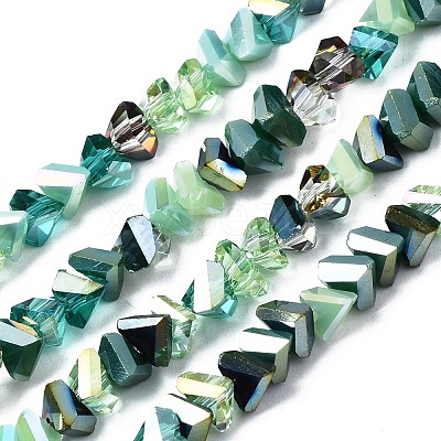 Electroplate Glass Beads Strands X-EGLA-N002-06G-1
