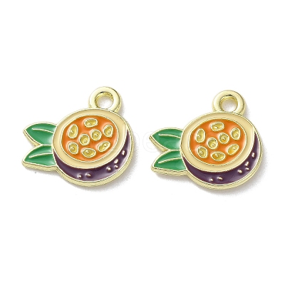 Fruit Alloy Enamel Charms PALLOY-S058-01LG-28-1