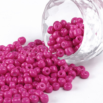 Baking Paint Glass Seed Beads SEED-US0003-4mm-K24-1