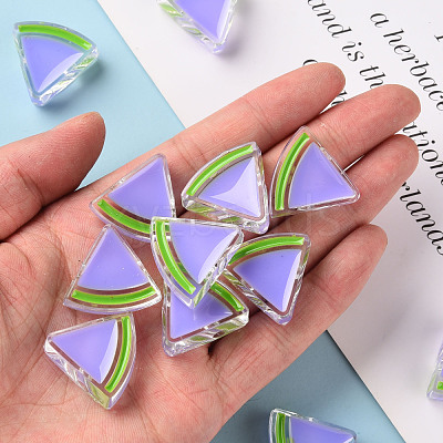 Transparent Enamel Acrylic Beads TACR-S155-001J-1