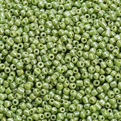 DIY Craft Beads 12/0 Opaque Colors Lustered Round Glass Seed Beads X-SEED-A012-2mm-124-1