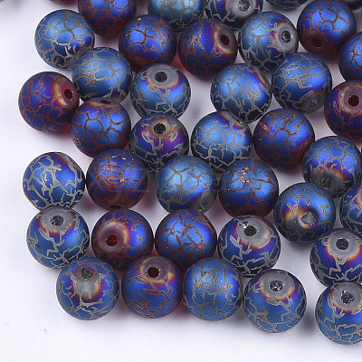 Electroplate Glass Beads EGLA-S178-03C-1