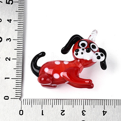 Handmade Lampwork Pendants LAMP-T025-08B-1
