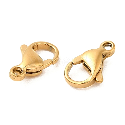 Ion Plating(IP) 304 Stainless Steel Lobster Claw Clasps Hand Polished STAS-AB13-G-01-1