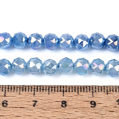 Anti-Tarnish Electroplate Glass Beads Strands GLAA-N064-6mm-10-1