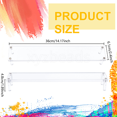 Rectangle Transparent Acrylic Action Figures Display Risers ODIS-WH0329-48A-1