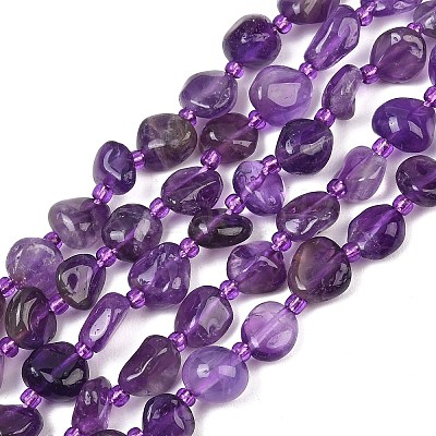 Natural Amethyst Beads Strands GG-CBA3A44-C14-02-1