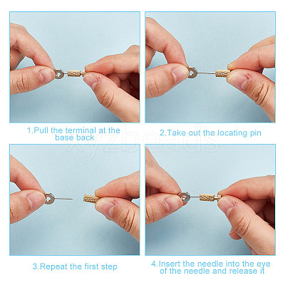 8Pcs 2 Styles DIY Leathercraft Locking Pins TOOL-DC0001-12-1