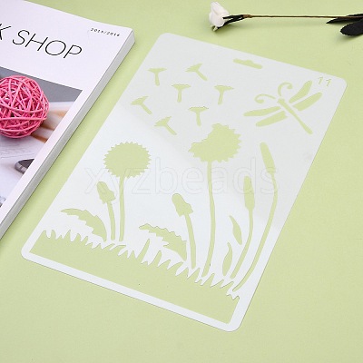 Plastic Reusable Drawing Painting Stencils Templates DIY-F018-B11-1