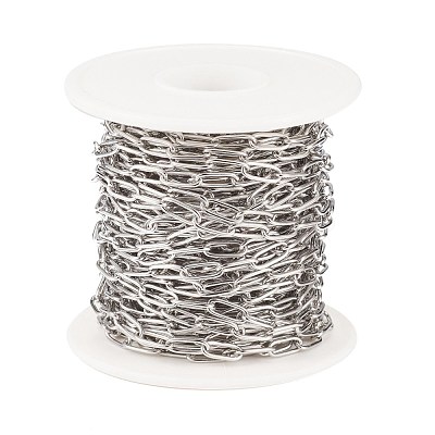 Tarnish Resistant 304 Stainless Steel Paperclip Chains CHS-F010-01D-P-1