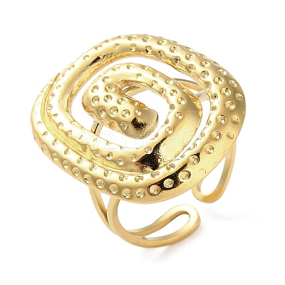 Ion Plating(IP) 304 Stainless Steel Finger Rings RJEW-C075-05H-G-1