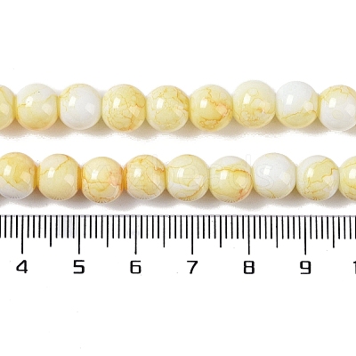 Baking Paint Glass Bead Strands GLAA-H031-01B-03-1