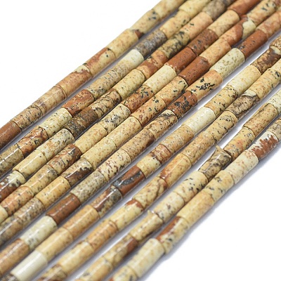 Natural Picture Jasper Beads Strands G-F631-B10-1