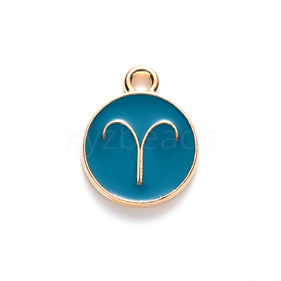 Alloy Enamel Pendants X-ENAM-S124-01B-05A-1
