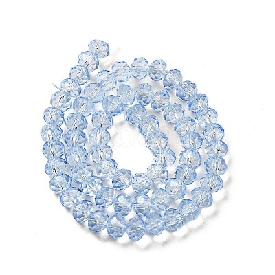 Transparent Baking Paint Glass Beads Strands DGLA-A034-T8mm-D13-1