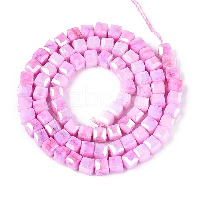 Anti-Tarnish Electroplate Glass Beads Strands GLAA-T025-4mm-10G-1
