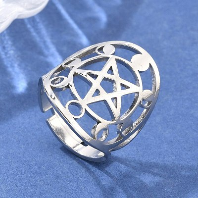 Non-Tarnish 304 Stainless Steel Adjustable Rings RJEW-P080-01P-1