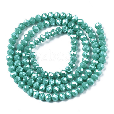 Electroplate Glass Beads Strands EGLA-A034-P1mm-A03-1
