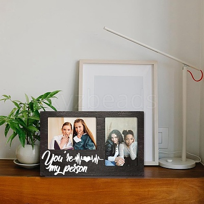 MDF Double Photo Frames AJEW-WH0424-006-1